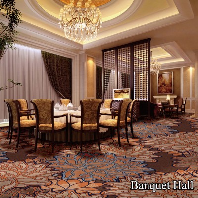 Cotton Banquet Hall Flooring Oriental Auditorium Rubber Floor Carpet